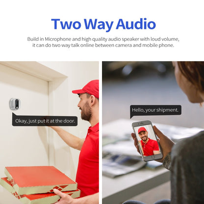 ESCAM C85 1080P 4.3 inch Smart WIFI Digital Door Viewer Supports Wide-Angle PIR & Night Vision & Dingdong Photo, C85 SUNSKY