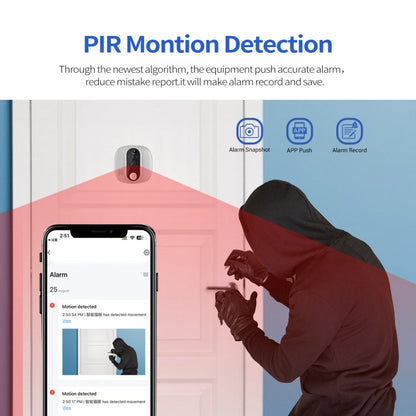 ESCAM C85 1080P 4.3 inch Smart WIFI Digital Door Viewer Supports Wide-Angle PIR & Night Vision & Dingdong Photo, C85 SUNSKY