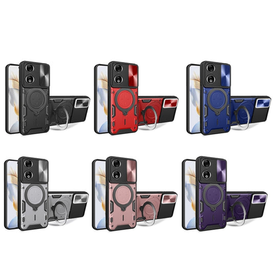 CD Texture Sliding Camshield Magnetic Holder Phone Case, For Honor 90 5G, For Honor Magic5 Pro, For Honor X9a / Magic5 Lite, For Honor X7a 4G - Shello's Creative Boutique