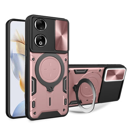 CD Texture Sliding Camshield Magnetic Holder Phone Case, For Honor X9b, For Honor 90 Lite 5G, For Honor 90 5G, For Honor Magic5 Pro