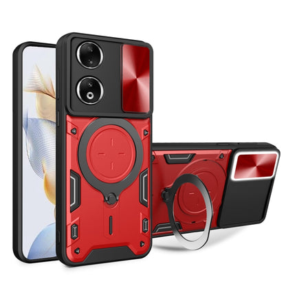CD Texture Sliding Camshield Magnetic Holder Phone Case, For Honor X9b, For Honor 90 Lite 5G, For Honor 90 5G, For Honor Magic5 Pro