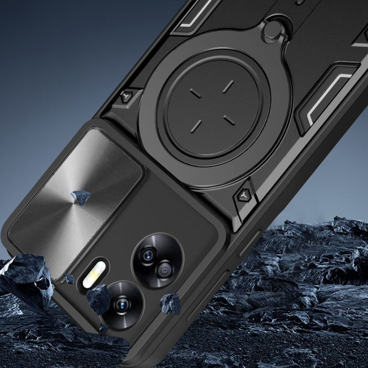 CD Texture Sliding Camshield Magnetic Holder Phone Case