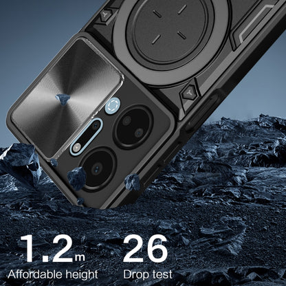 CD Texture Sliding Camshield Magnetic Holder Phone Case