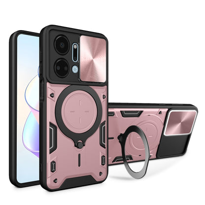 CD Texture Sliding Camshield Magnetic Holder Phone Case