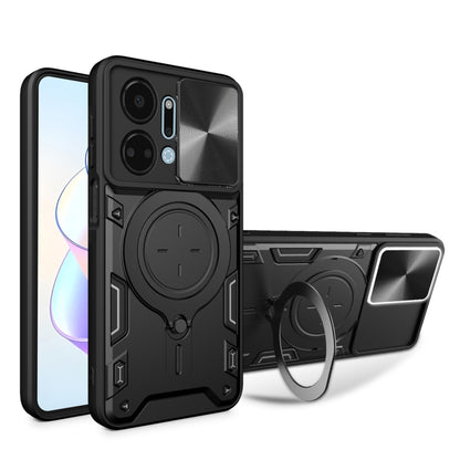 CD Texture Sliding Camshield Magnetic Holder Phone Case, For Honor X9a / Magic5 Lite, For Honor X7a 4G, For Honor X8 5G / X6 4G, For Honor X8 4G