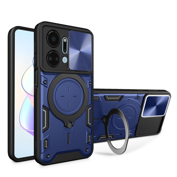 CD Texture Sliding Camshield Magnetic Holder Phone Case