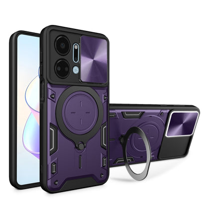 CD Texture Sliding Camshield Magnetic Holder Phone Case, For Honor X9a / Magic5 Lite, For Honor X7a 4G, For Honor X8 5G / X6 4G, For Honor X8 4G