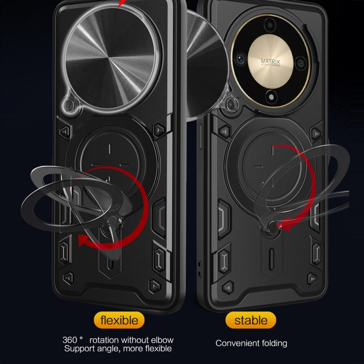 CD Texture Sliding Camshield Magnetic Holder Phone Case, For Honor X9b, For Honor 90 Lite 5G, For Honor 90 5G, For Honor Magic5 Pro