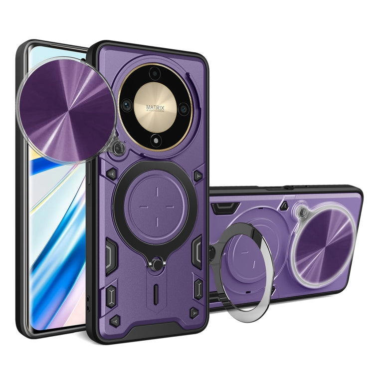 CD Texture Sliding Camshield Magnetic Holder Phone Case, For Honor X9b, For Honor 90 Lite 5G, For Honor 90 5G, For Honor Magic5 Pro