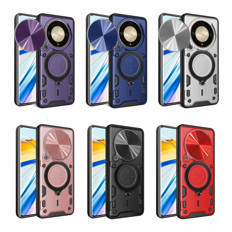 CD Texture Sliding Camshield Magnetic Holder Phone Case, For Honor X9a / Magic5 Lite, For Honor X7a 4G, For Honor X8 5G / X6 4G, For Honor X8 4G