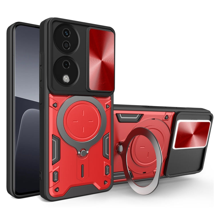 CD Texture Sliding Camshield Magnetic Holder Phone Case