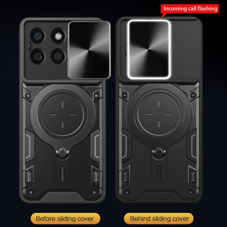 CD Texture Sliding Camshield Magnetic Holder Phone Case