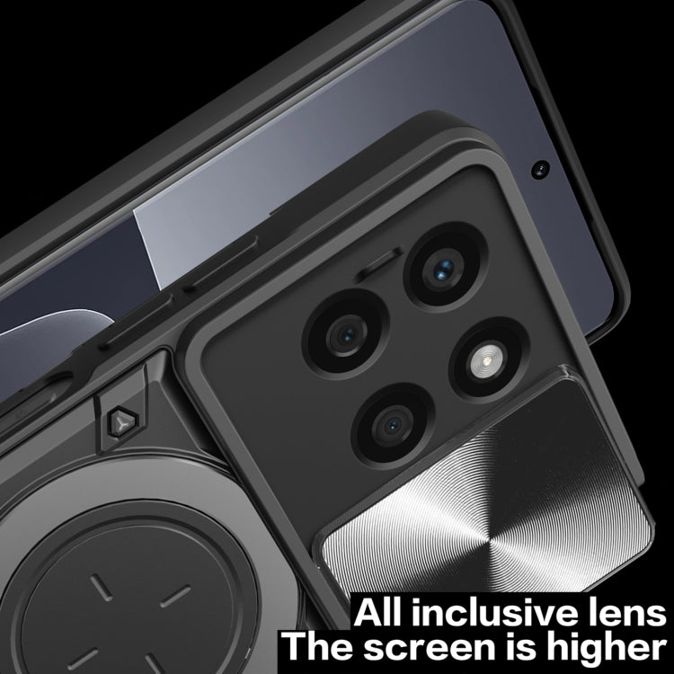 CD Texture Sliding Camshield Magnetic Holder Phone Case