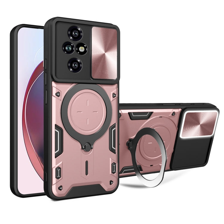 CD Texture Sliding Camshield Magnetic Holder Phone Case, For Honor X6b 4G, For Honor 200, For Honor 200 Pro, For Honor 200 Lite Global