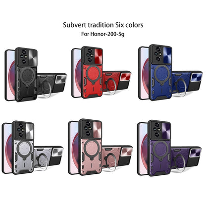 CD Texture Sliding Camshield Magnetic Holder Phone Case, For Honor 200, For Honor 200 Pro, For Honor 200 Lite Global, For Honor Magic6 Pro 5G - Shello's Creative Boutique