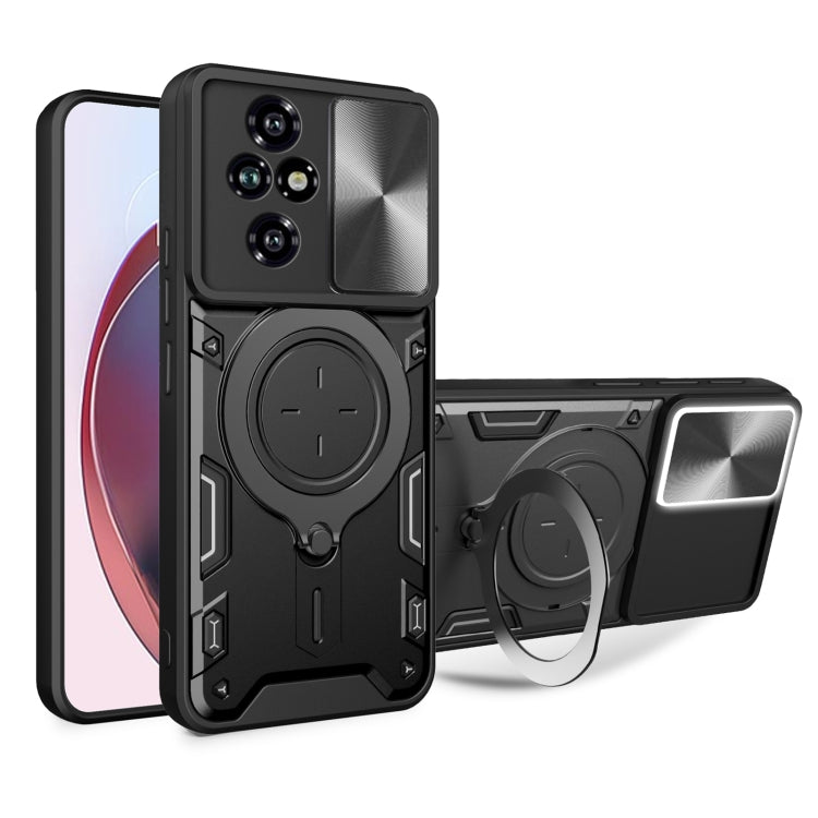 CD Texture Sliding Camshield Magnetic Holder Phone Case, For Honor X6b 4G, For Honor 200, For Honor 200 Pro, For Honor 200 Lite Global