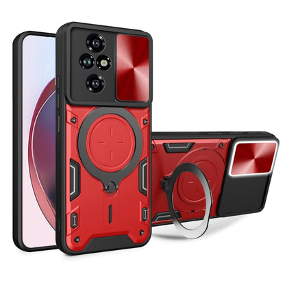 CD Texture Sliding Camshield Magnetic Holder Phone Case, For Honor X6b 4G, For Honor 200, For Honor 200 Pro, For Honor 200 Lite Global