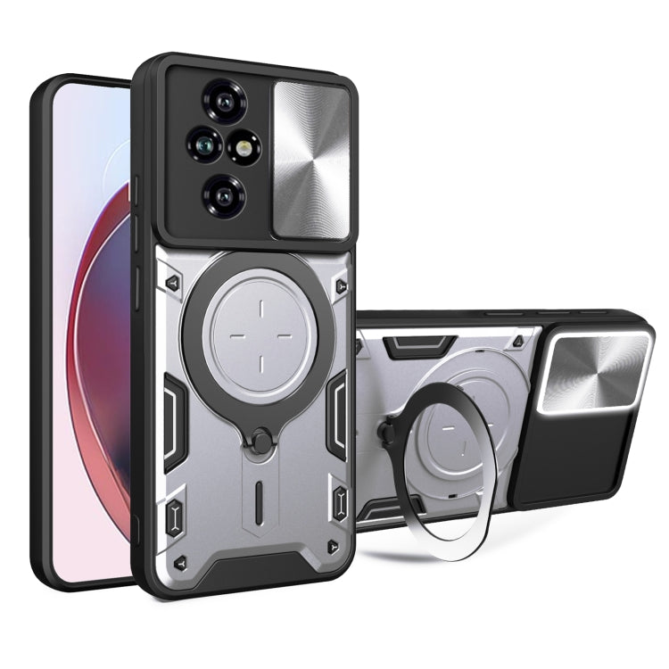 CD Texture Sliding Camshield Magnetic Holder Phone Case, For Honor X6b 4G, For Honor 200, For Honor 200 Pro, For Honor 200 Lite Global
