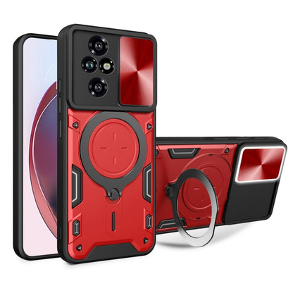 CD Texture Sliding Camshield Magnetic Holder Phone Case, For Honor X6b 4G, For Honor 200, For Honor 200 Pro, For Honor 200 Lite Global