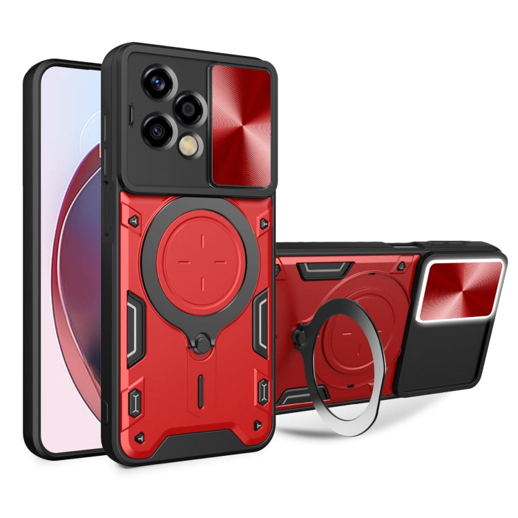 CD Texture Sliding Camshield Magnetic Holder Phone Case, For Honor X6b 4G, For Honor 200, For Honor 200 Pro, For Honor 200 Lite Global