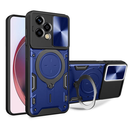 CD Texture Sliding Camshield Magnetic Holder Phone Case, For Honor X6b 4G, For Honor 200, For Honor 200 Pro, For Honor 200 Lite Global