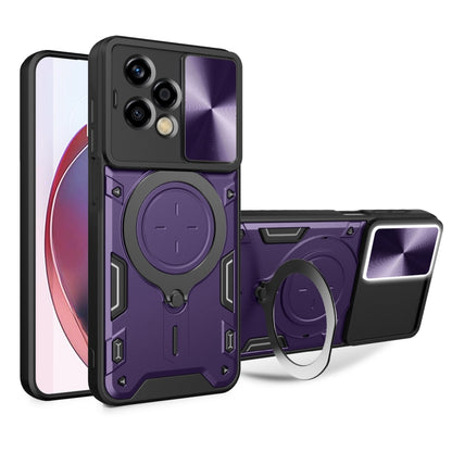 CD Texture Sliding Camshield Magnetic Holder Phone Case, For Honor X6b 4G, For Honor 200, For Honor 200 Pro, For Honor 200 Lite Global