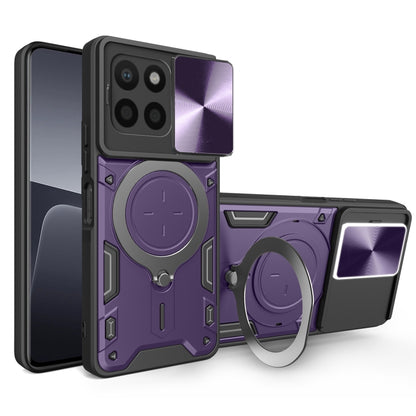 CD Texture Sliding Camshield Magnetic Holder Phone Case, For Honor X9a / Magic5 Lite, For Honor X7a 4G, For Honor X8 5G / X6 4G, For Honor X8 4G