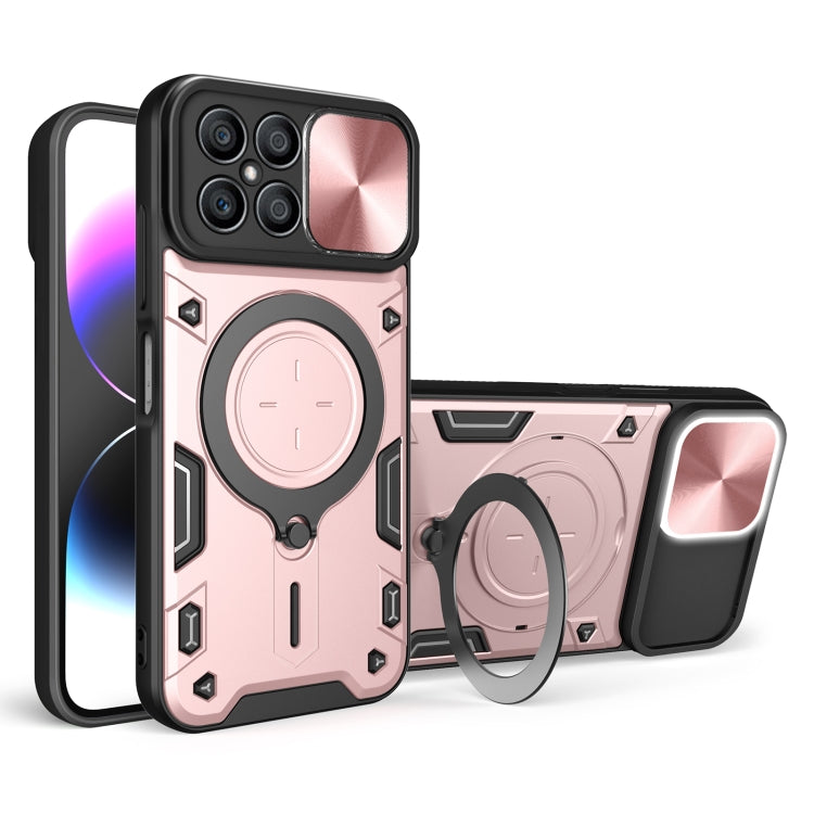 CD Texture Sliding Camshield Magnetic Holder Phone Case