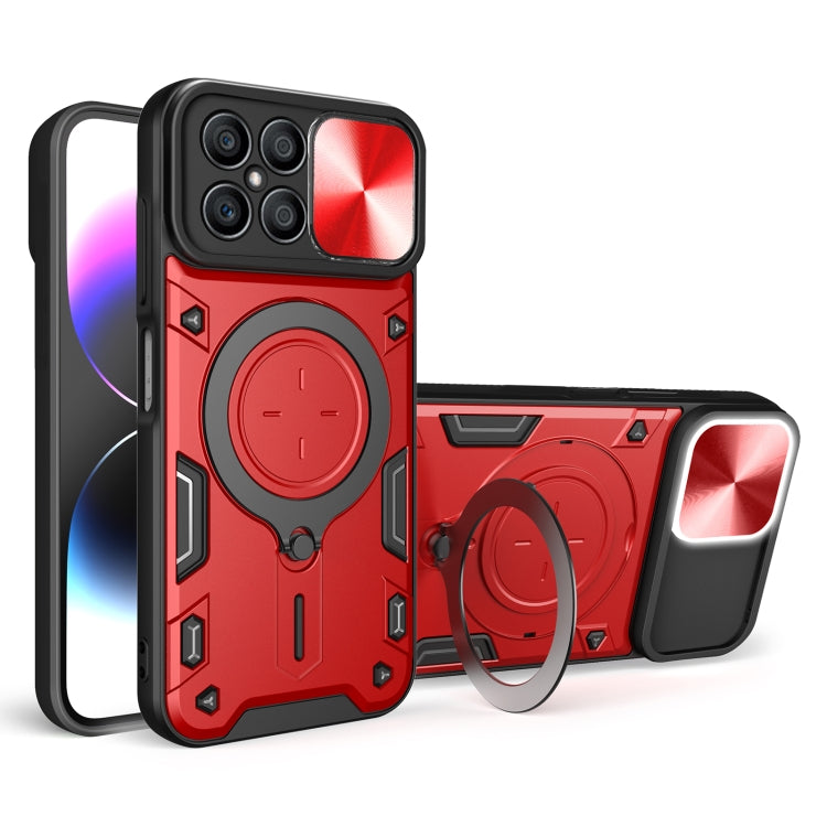 CD Texture Sliding Camshield Magnetic Holder Phone Case