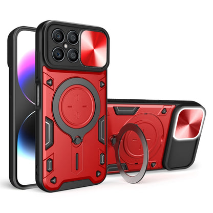 CD Texture Sliding Camshield Magnetic Holder Phone Case