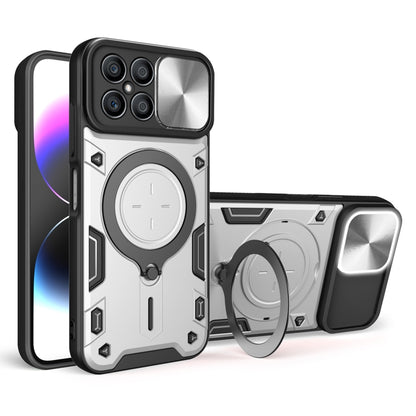 CD Texture Sliding Camshield Magnetic Holder Phone Case