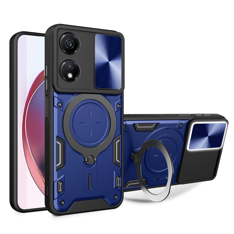 CD Texture Sliding Camshield Magnetic Holder Phone Case, For Honor X7b, For Honor X5 Plus, For Honor X9b, For Honor 90 Lite 5G - Shello's Creative Boutique
