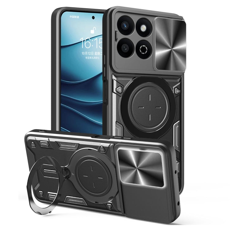 CD Texture Sliding Camshield Magnetic Holder Phone Case