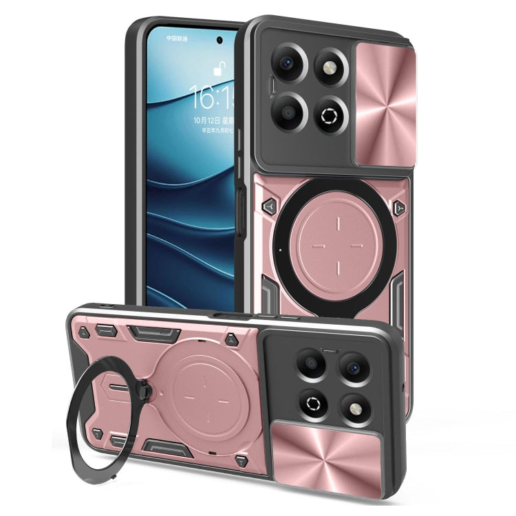 CD Texture Sliding Camshield Magnetic Holder Phone Case, For Honor X6b 4G, For Honor 200, For Honor 200 Pro, For Honor 200 Lite Global