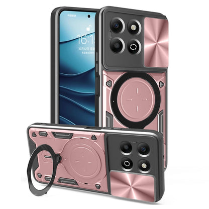 CD Texture Sliding Camshield Magnetic Holder Phone Case