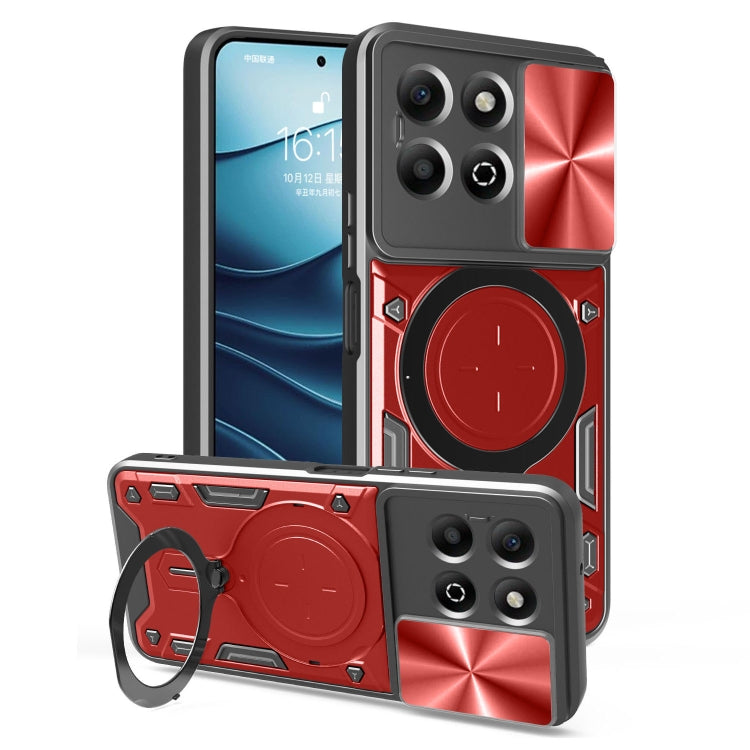 CD Texture Sliding Camshield Magnetic Holder Phone Case, For Honor X6b 4G, For Honor 200, For Honor 200 Pro, For Honor 200 Lite Global