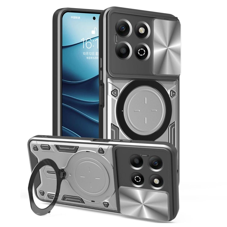 CD Texture Sliding Camshield Magnetic Holder Phone Case, For Honor X6b 4G, For Honor 200, For Honor 200 Pro, For Honor 200 Lite Global
