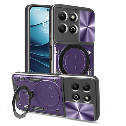 CD Texture Sliding Camshield Magnetic Holder Phone Case, For Honor X6b 4G, For Honor 200, For Honor 200 Pro, For Honor 200 Lite Global