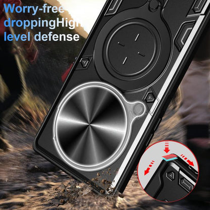 CD Texture Sliding Camshield Magnetic Holder Phone Case