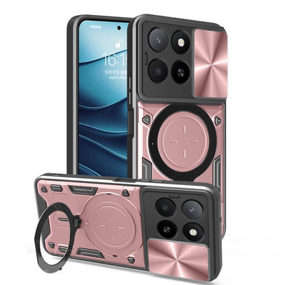 CD Texture Sliding Camshield Magnetic Holder Phone Case