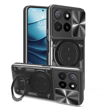 CD Texture Sliding Camshield Magnetic Holder Phone Case