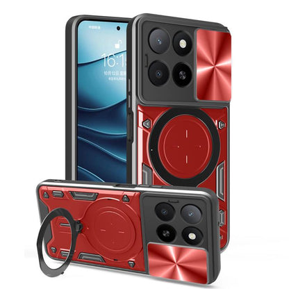 CD Texture Sliding Camshield Magnetic Holder Phone Case