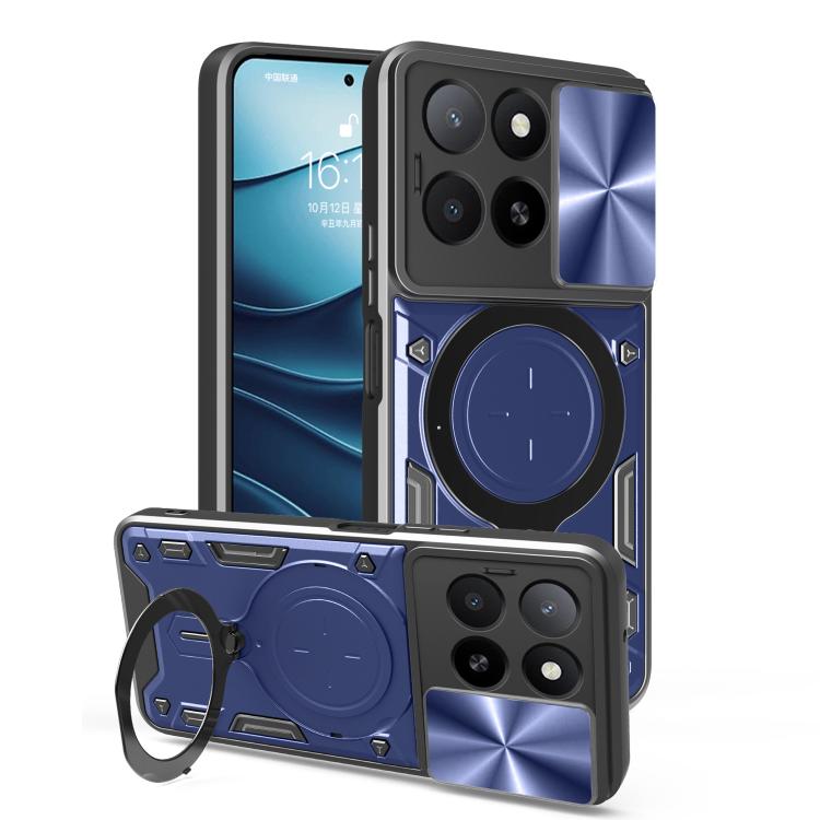 CD Texture Sliding Camshield Magnetic Holder Phone Case