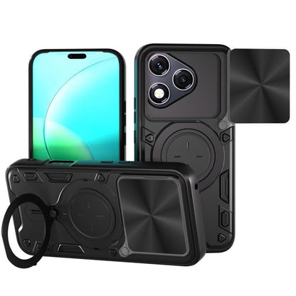 CD Texture Sliding Camshield Magnetic Holder Phone Case, For Honor X9d 5G / X70 5G, For Honor 400 Smart / X7d 5G Global, For Honor 400 Pro Global 160.8mm, For Honor 400 Lite Global