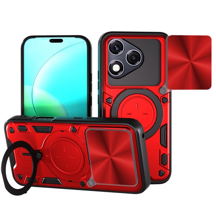 CD Texture Sliding Camshield Magnetic Holder Phone Case