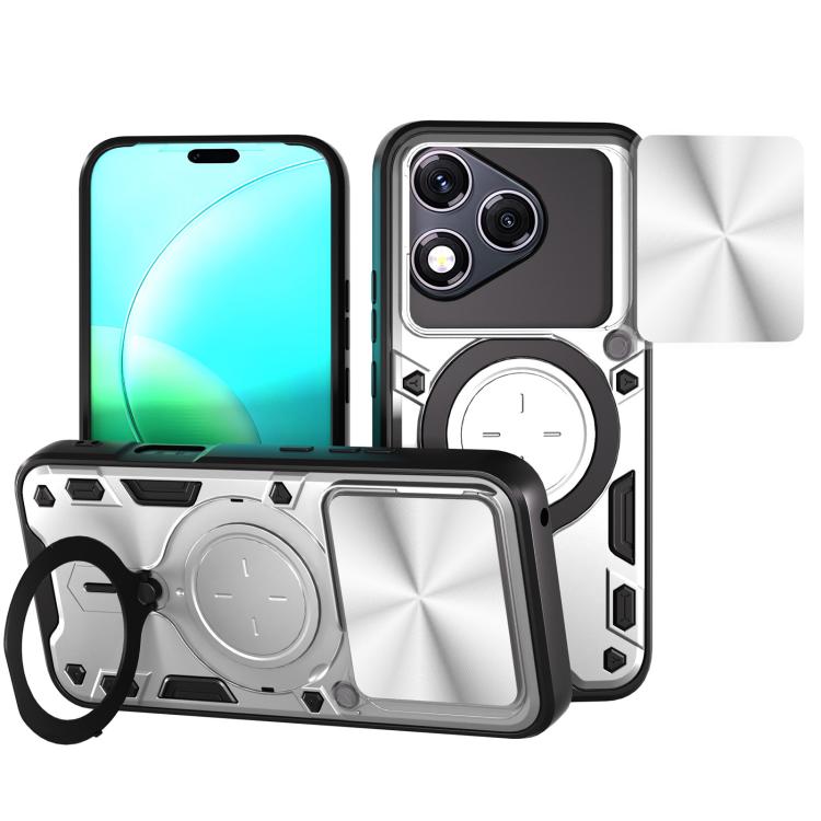 CD Texture Sliding Camshield Magnetic Holder Phone Case