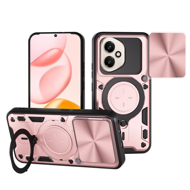CD Texture Sliding Camshield Magnetic Holder Phone Case