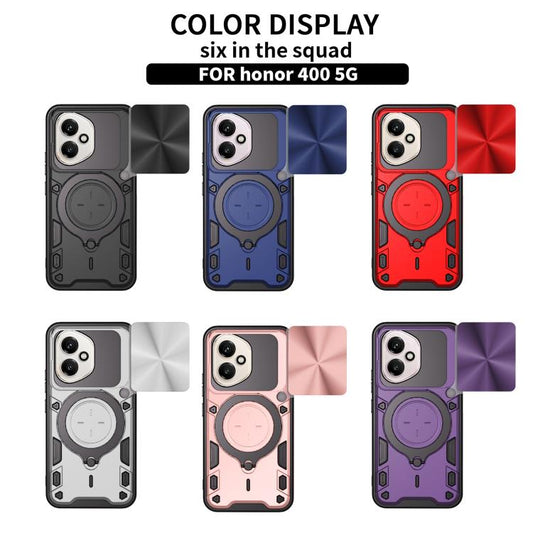 CD Texture Sliding Camshield Magnetic Holder Phone Case, For Honor 400 Global 156.5mm, For Honor Magic7 Pro, For Honor X5b Plus / X5b 4G, For Honor 200 Smart