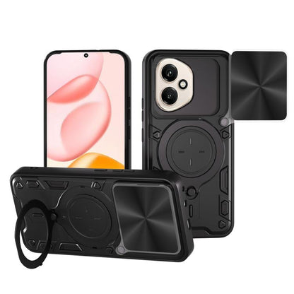 CD Texture Sliding Camshield Magnetic Holder Phone Case