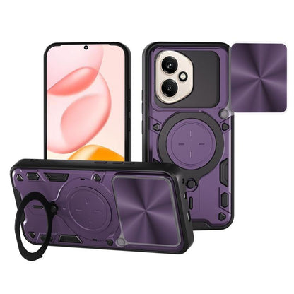 CD Texture Sliding Camshield Magnetic Holder Phone Case